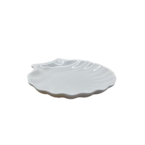 White mel - piatto a forma di conchiglia 7.5 19.2 x 18 x 3.4cm - immagine 1