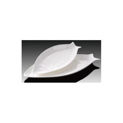 Piatto bianco in ceramica a forma di pesce 13inch 32cm - immagine 1