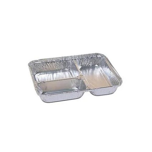 Vaschetta alluminio in tre 226 x 176 x 30 +coperchio 100pz - immagine 1