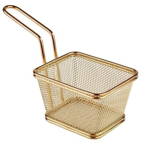 Cestino oro quadrato per fritto - immagine 1
