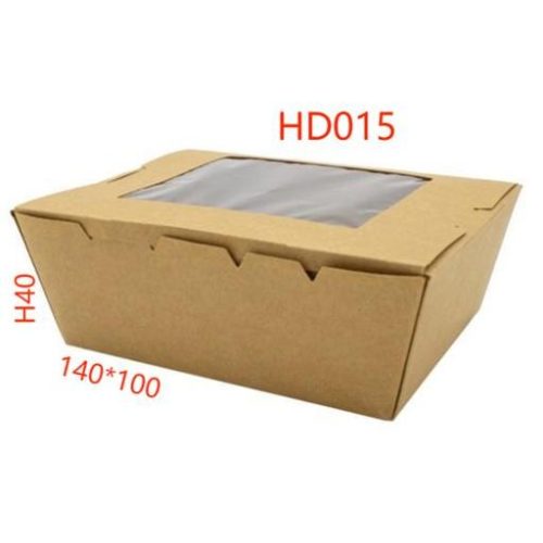 Box termici carta rettangolo 500ml con 1 finestra 140x100 h40 200pz - immagine 1