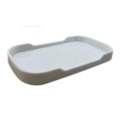 White mel - piatto piano rettangolare con bordo rialzato 11.6 x 19.5 x 2.2cm - immagine 1