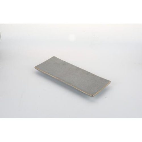 Piatto grigio/oro rettangolo 11 28 x 12cm - immagine 1