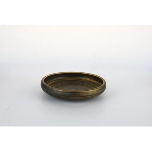 Piatto nero/oro con bordo rialzato 8 21cm - immagine 1