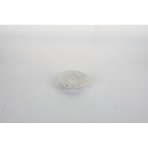 Ciotolina salsa bianco dorato con rigature 3.25 8.2cm - immagine 1