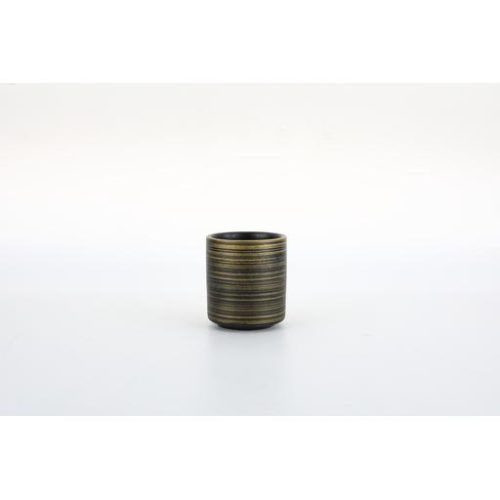 Bicchiere nero/oro 7 x 7 x 8cm - immagine 1