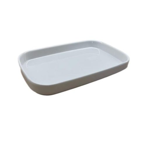 White mel - piatto piano rettangolare con bordo rialzato 9 22.5 x 13.9 x 2.6cm - immagine 1