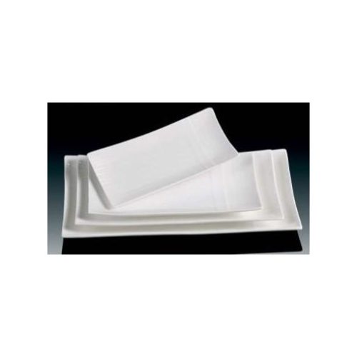 Piattino bianco rettangolo sottile 9'' 23 x 11.2 x 2.2 - immagine 1