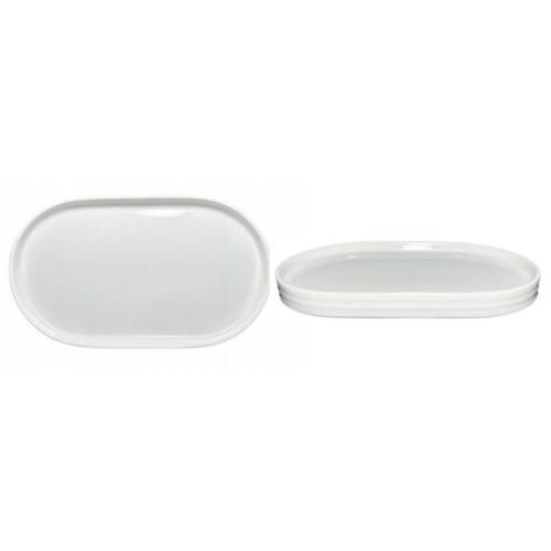 Piatto ovale bianco 10inc 26cm x 15cm x 2cm - immagine 1