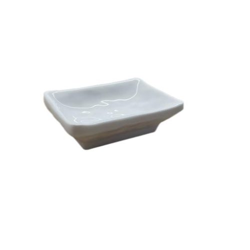 White mel - piattino rettangolare porta salsa 3.6 9.3 x 6.4 x 2.9cm - immagine 1
