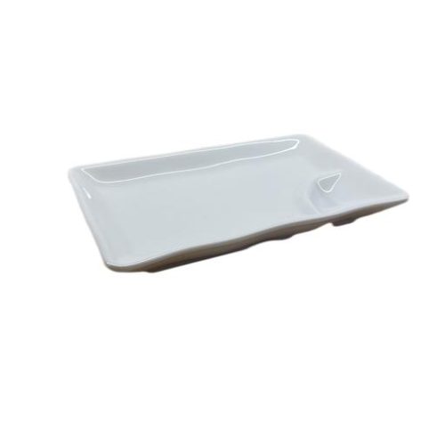 Mel ciotola rettangolo bianco 19.7 x 11.3 x 2.5 - immagine 1